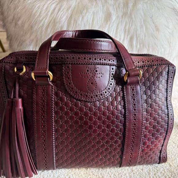 Gucci Handbags - Authentic Gucci Duilio Brogue Boston Bag
